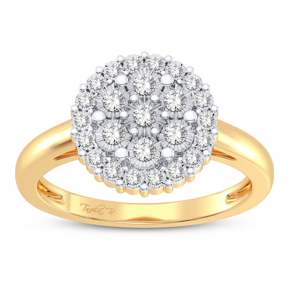 10K Yellow Gold Dazzling 0.10Ct Diamond Ring