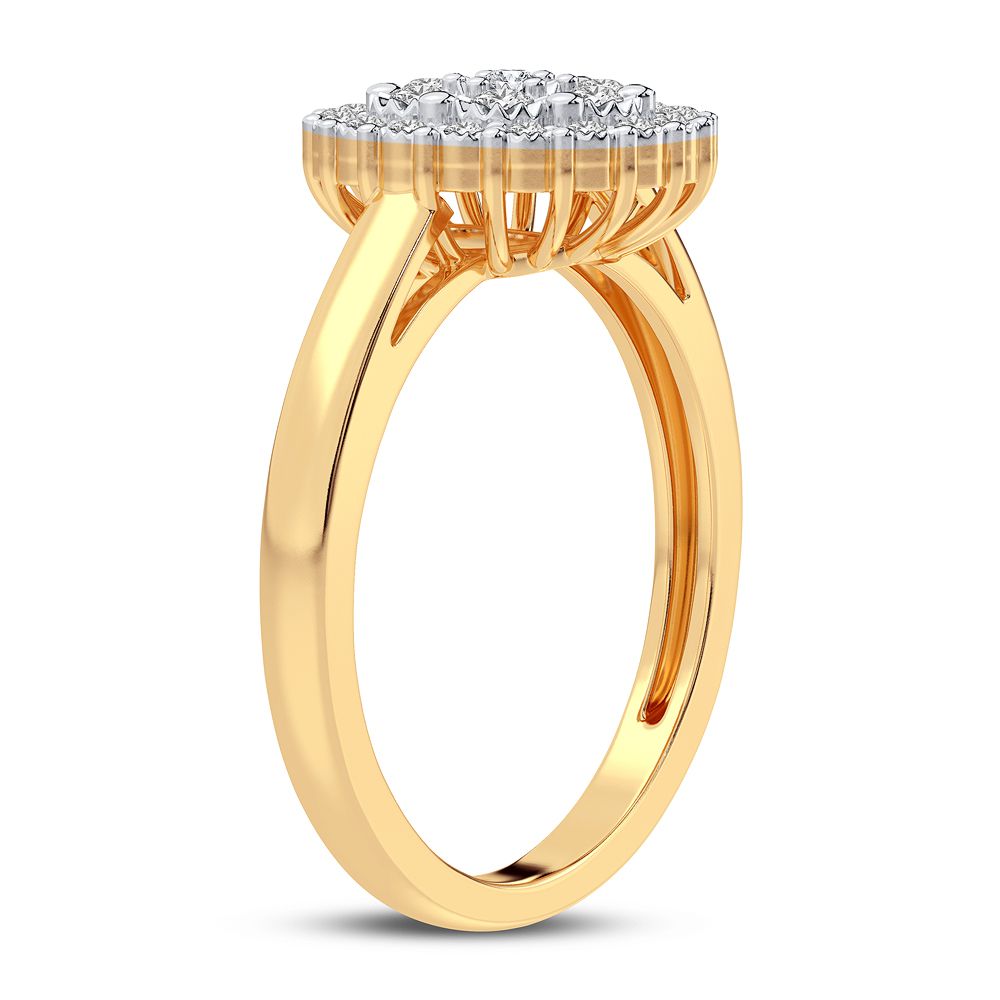 10K Yellow Gold Dazzling 0.10Ct Diamond Ring