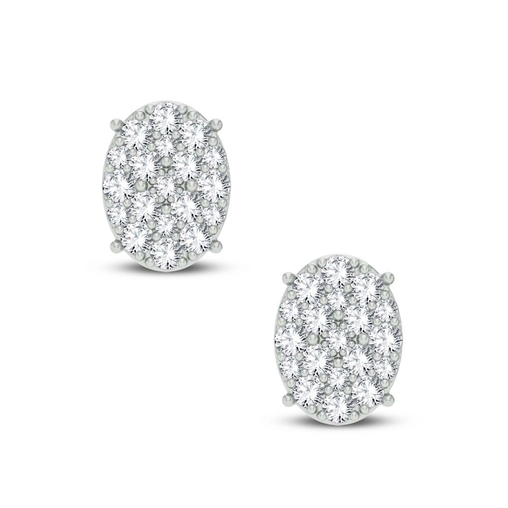 14K White Gold 0.40Ct Diamond Earring