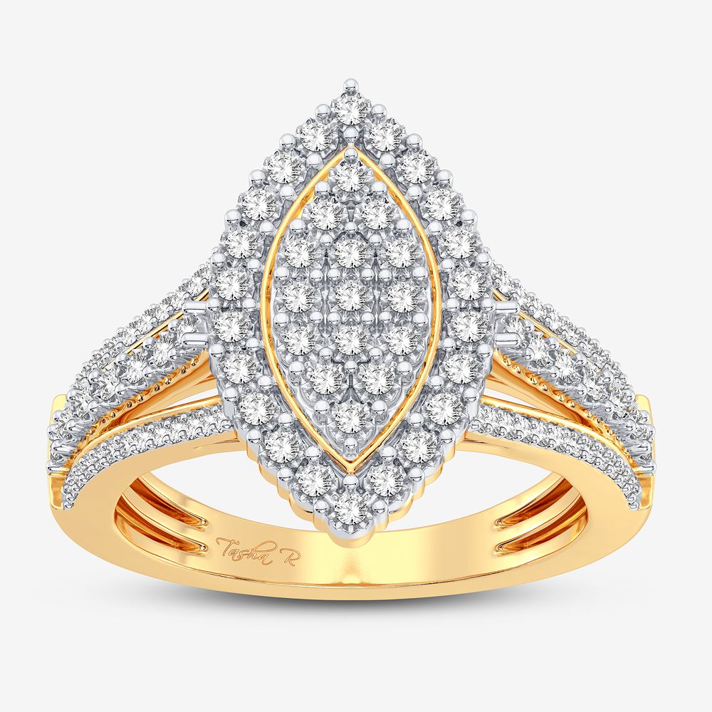 10K Yellow Gold Beautiful 0.25Ct Diamond Ring