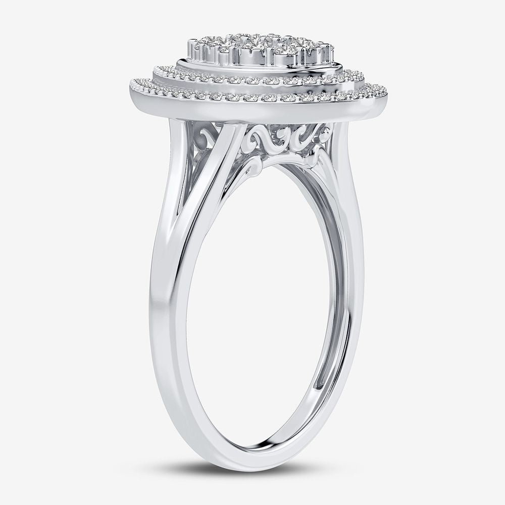 10K White Gold Gorgeous 0.27Ct Diamond Ring