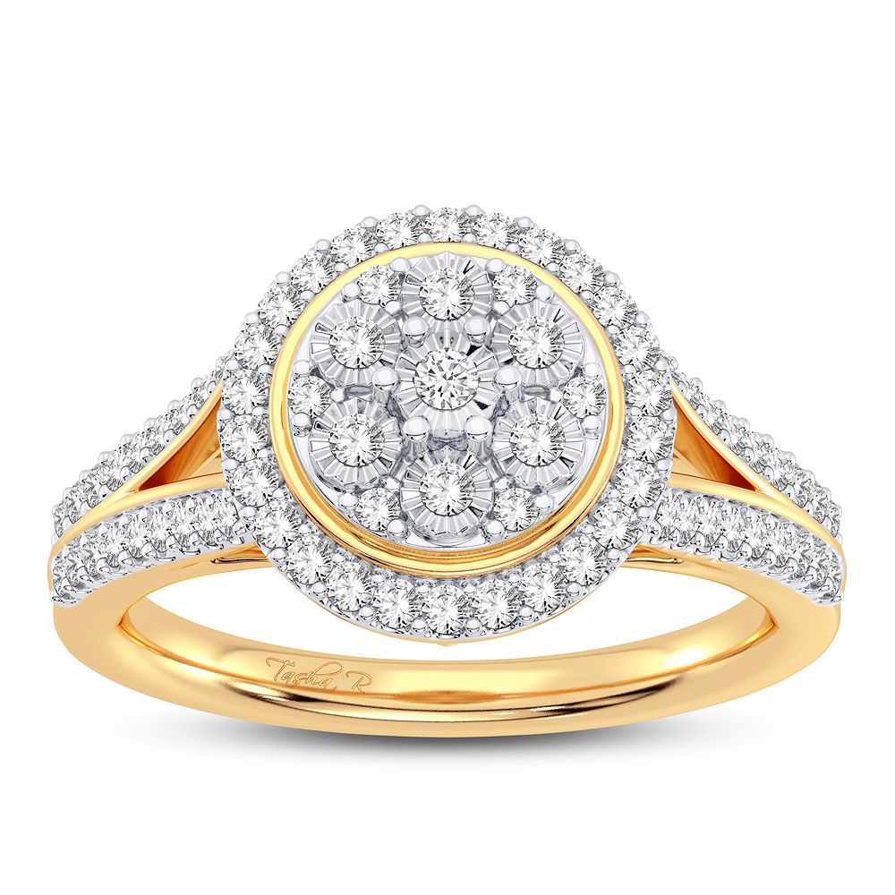 10K Yellow Gold Exquisite 0.25Ct Diamond Ring