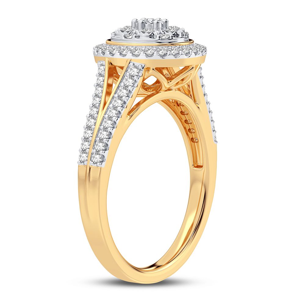 10K Yellow Gold Exquisite 0.25Ct Diamond Ring