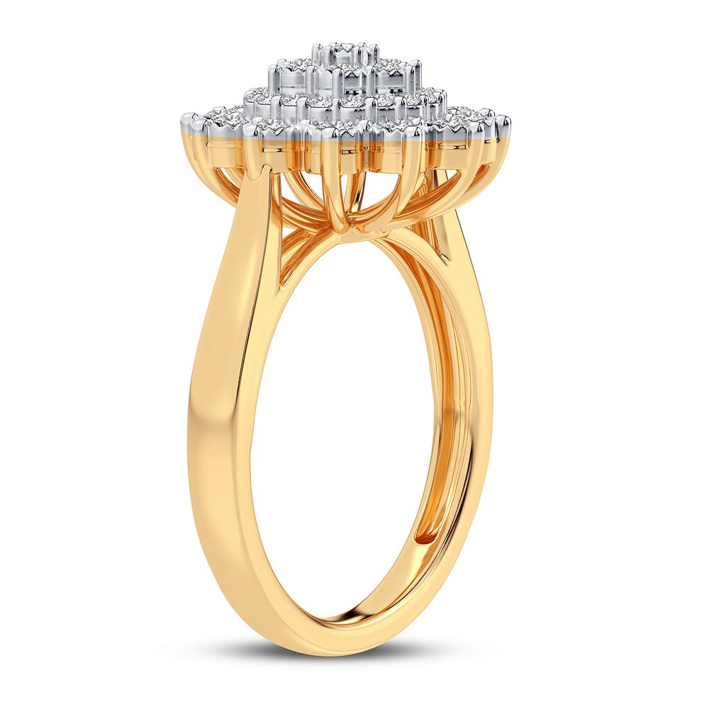 10K Yellow Gold Beautiful 0.25Ct Diamond Ring