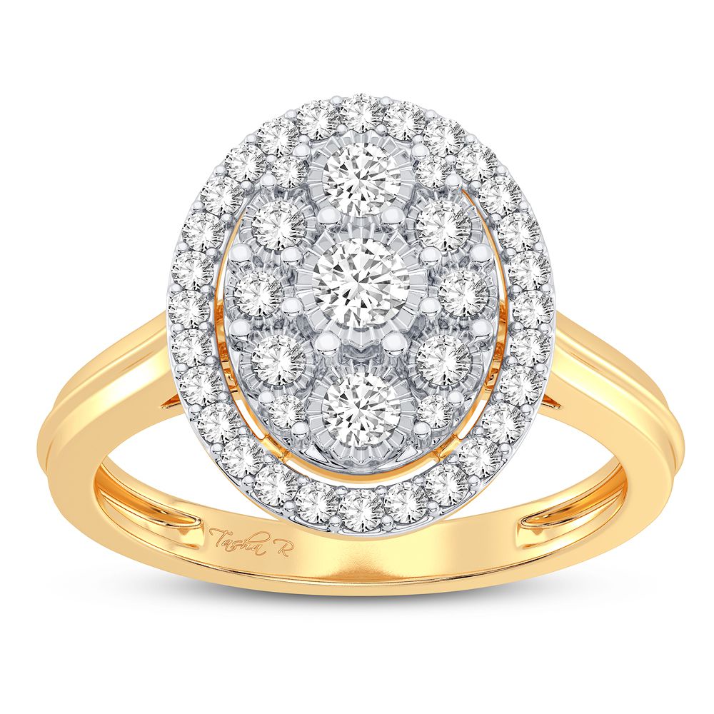 10K Yellow Gold Exquisite 0.25Ct Diamond Ring