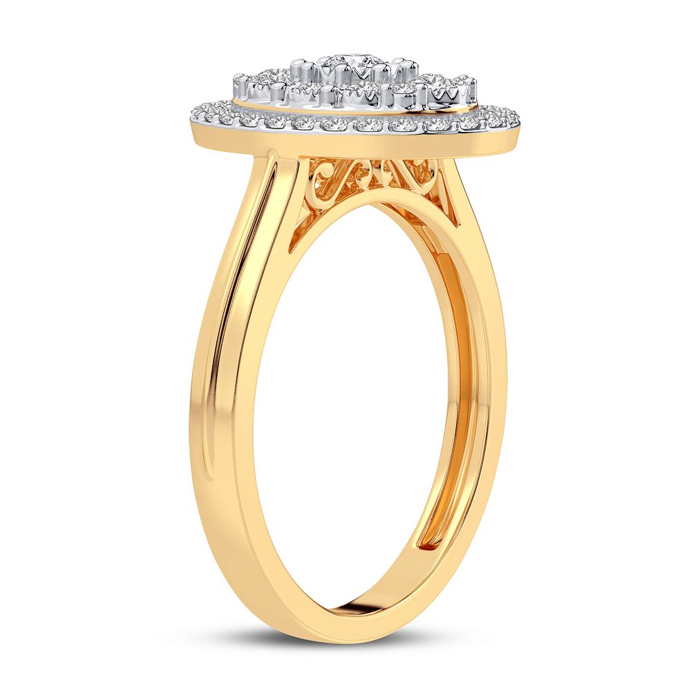 10K Yellow Gold Exquisite 0.25Ct Diamond Ring