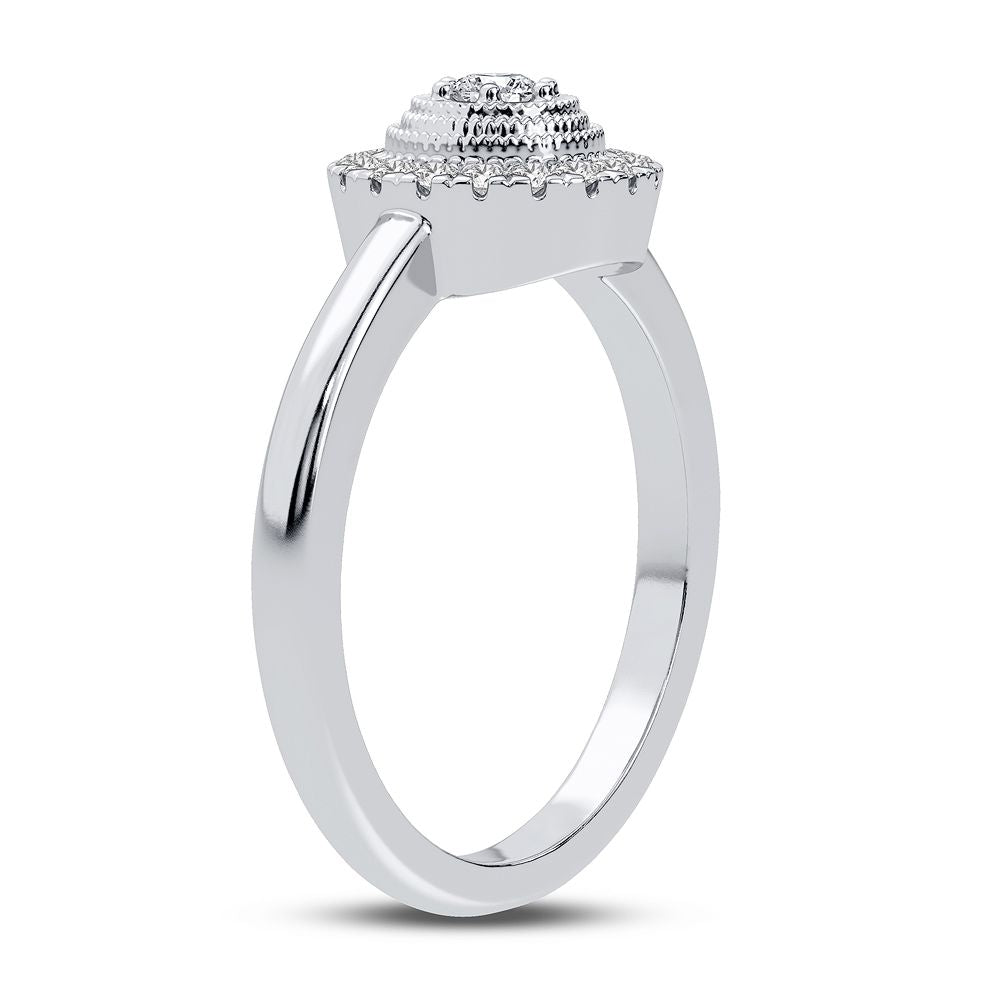 10K White Gold Gorgeous 0.17Ct Diamond Ring