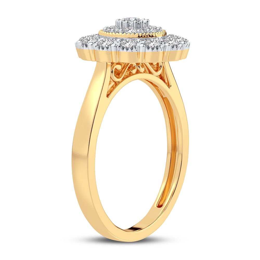 10K Yellow Gold Gorgeous 0.28Ct Diamond Ring