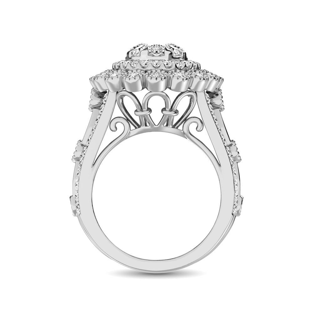 14K White  Gold 2 Ct.Tw. Diamond Engagement Ring