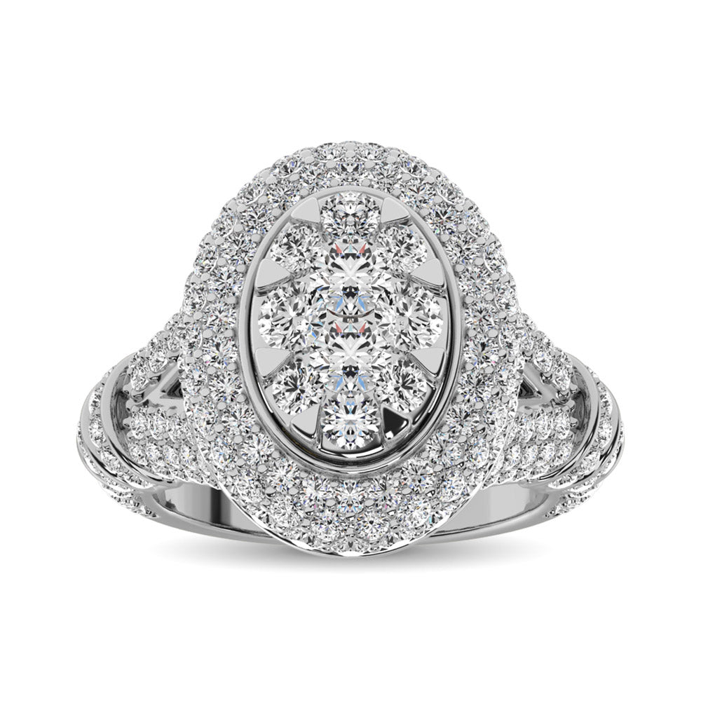 14K White  Gold 2 Ct.Tw. Diamond Engagement Ring