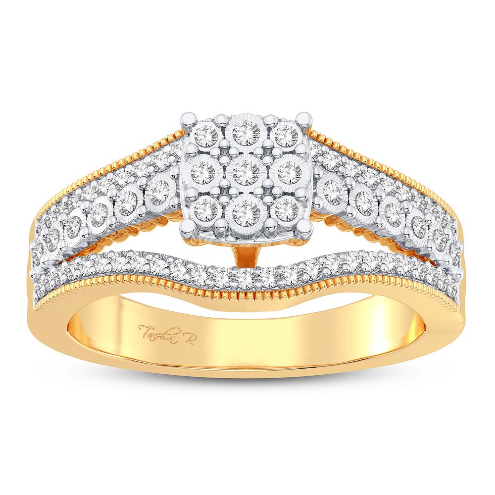 10K Yellow Gold Beautiful 0.20Ct Diamond Ring