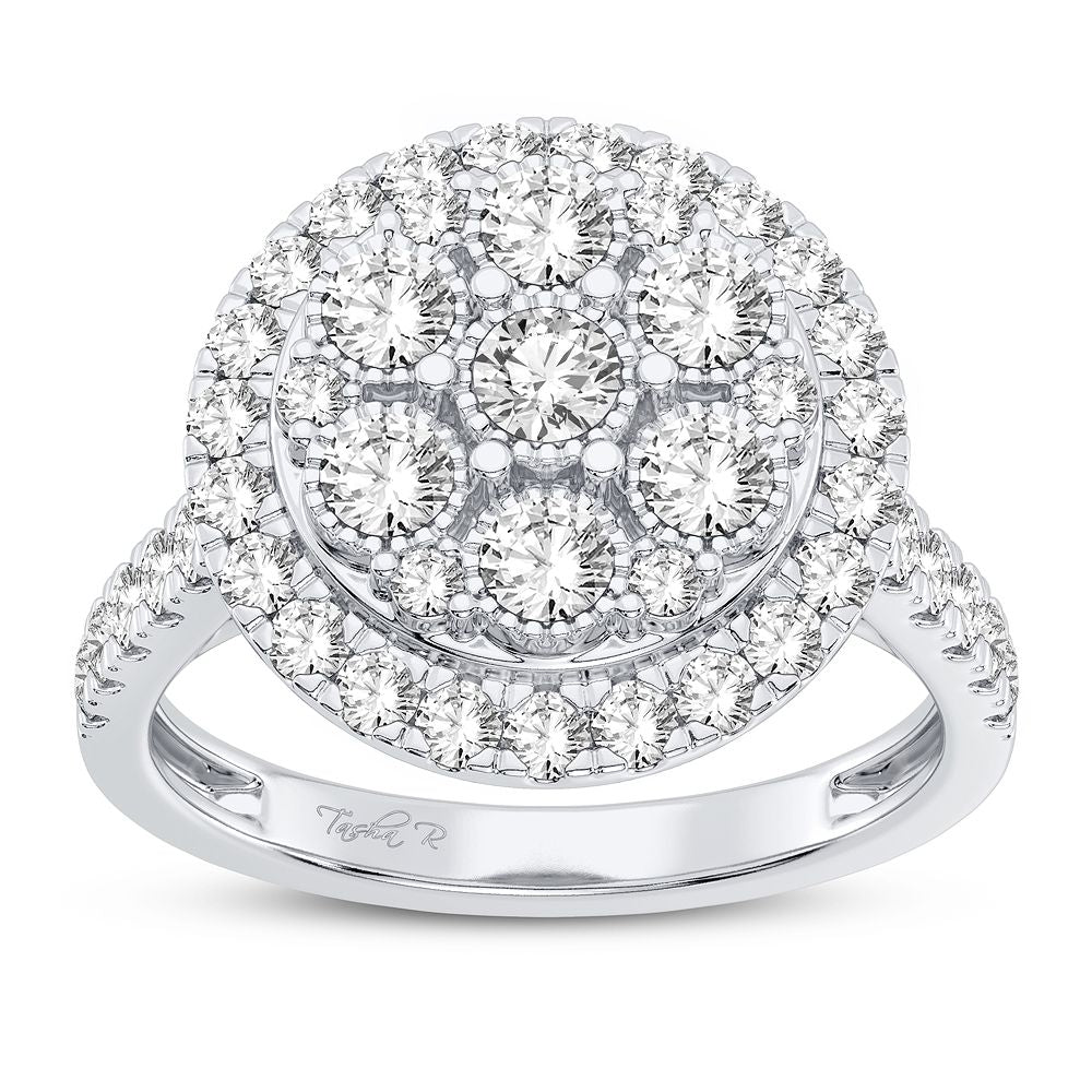 10K White Gold Elegant 1.00Ct Diamond Ring