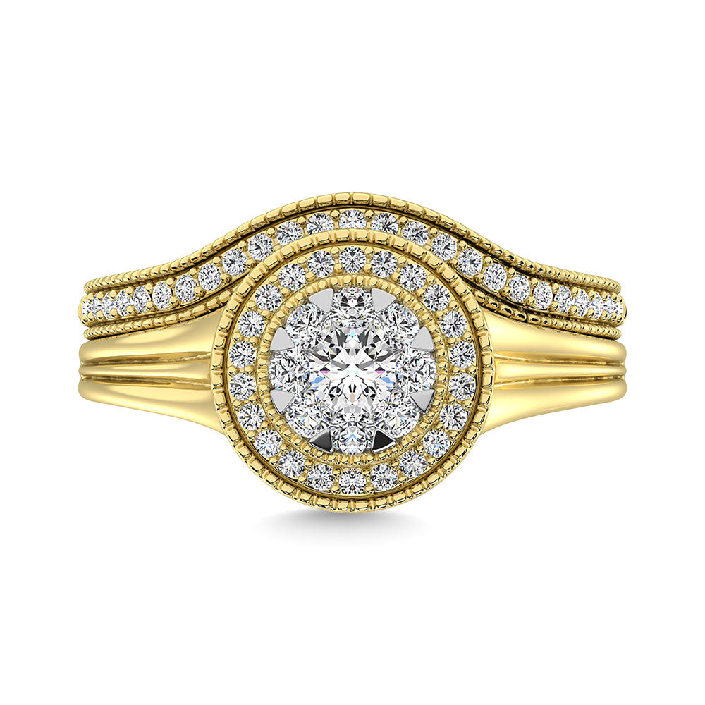 Diamond 3/4 Ct.Tw. Mens Fashion Ring Ring in 14K Yellow Gold