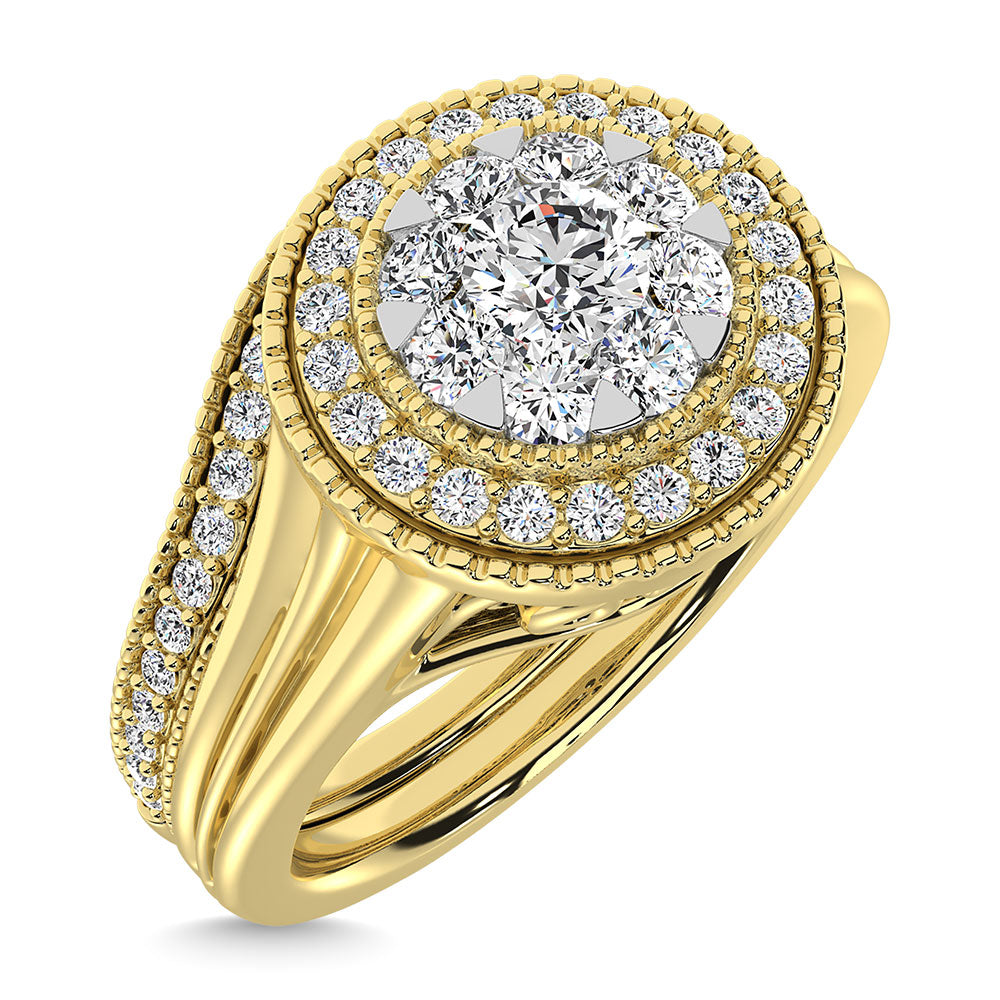 Diamond 3/4 Ct.Tw. Mens Fashion Ring Ring in 14K Yellow Gold