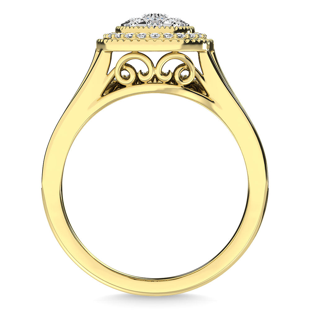 Diamond 3/4 Ct.Tw. Mens Fashion Ring Ring in 14K Yellow Gold