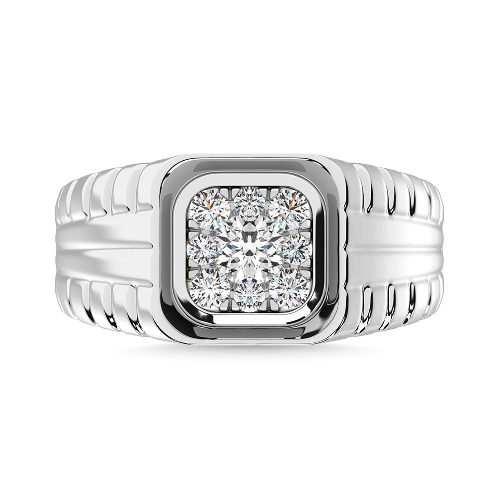 Diamond 3/4 Ct.Tw. Mens Fashion Ring Ring in 14K White Gold