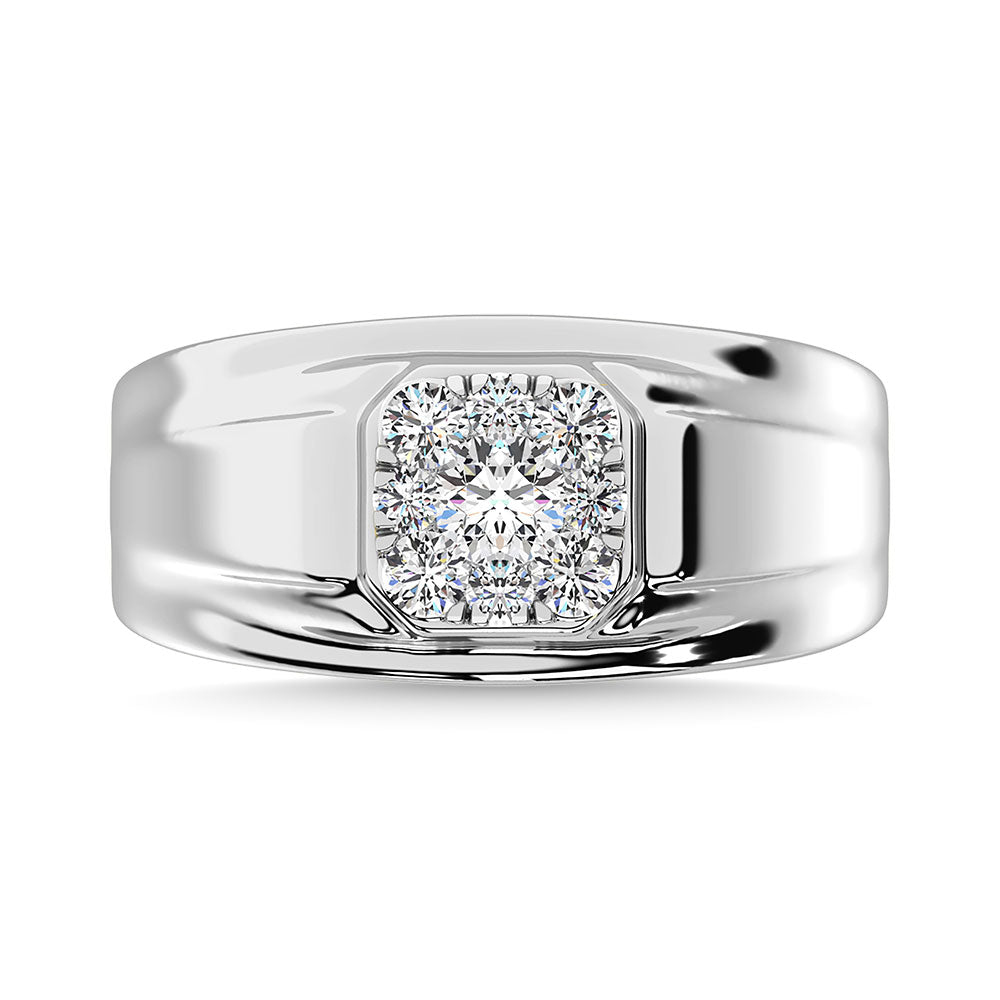 Diamond 3/4 Ct.Tw. Mens Fashion Ring Ring in 14K White Gold