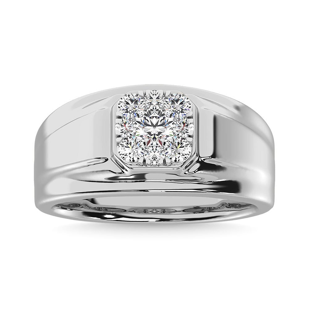 Diamond 3/4 Ct.Tw. Mens Fashion Ring Ring in 14K White Gold