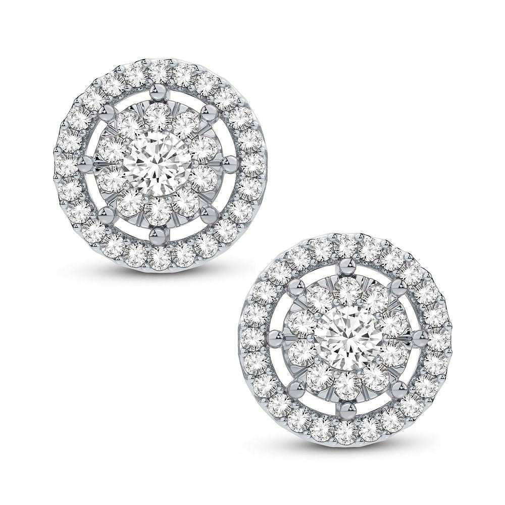 14K White Gold Exquisite 2.00Ct Diamond Earring