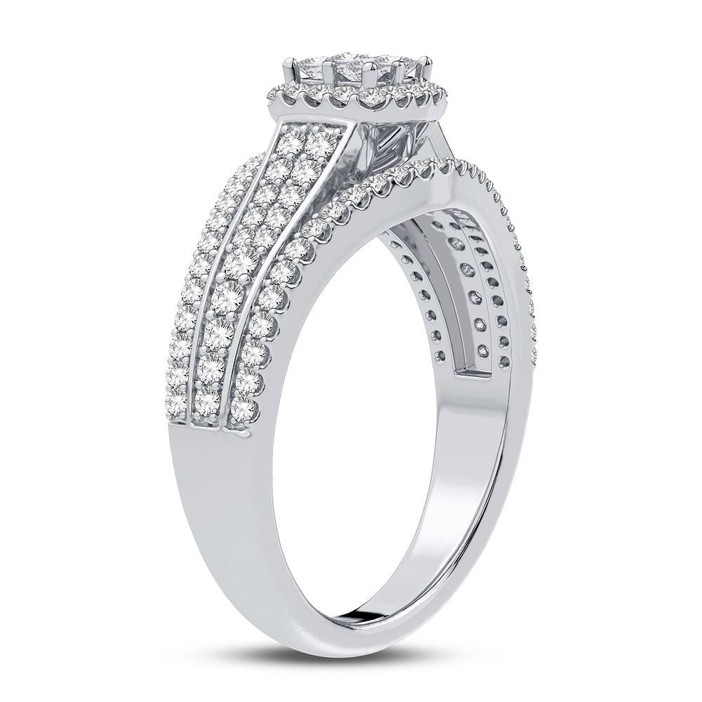 10K White Gold Magnifcnet 0.50Ct Diamond Ring