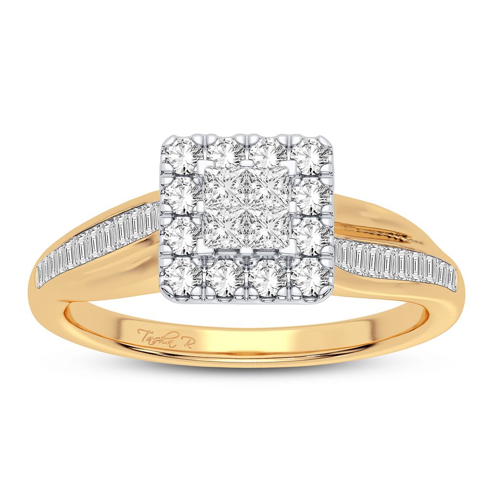 10K Yellow Gold Exquisite 0.50Ct Diamond Ring