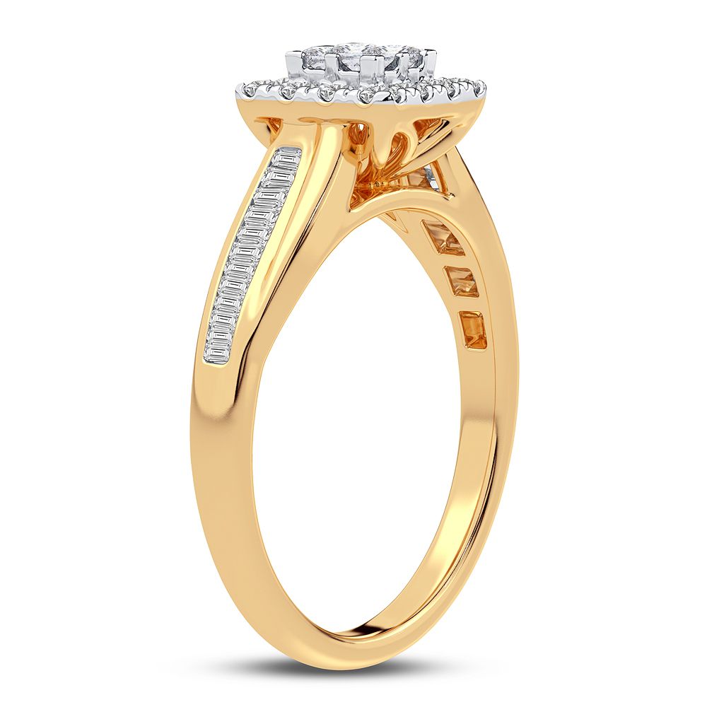 10K Yellow Gold Exquisite 0.50Ct Diamond Ring