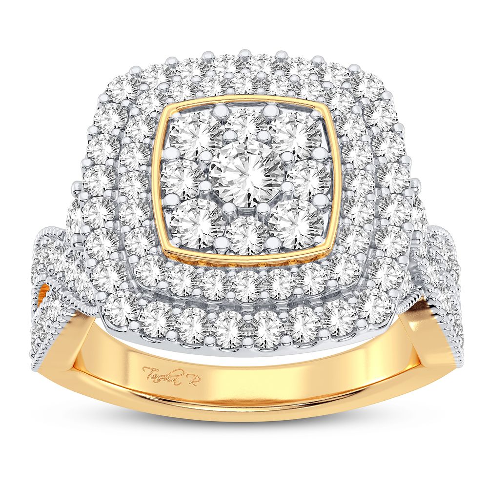 14K Yellow Gold Exquisite 1.50Ct Diamond Ring