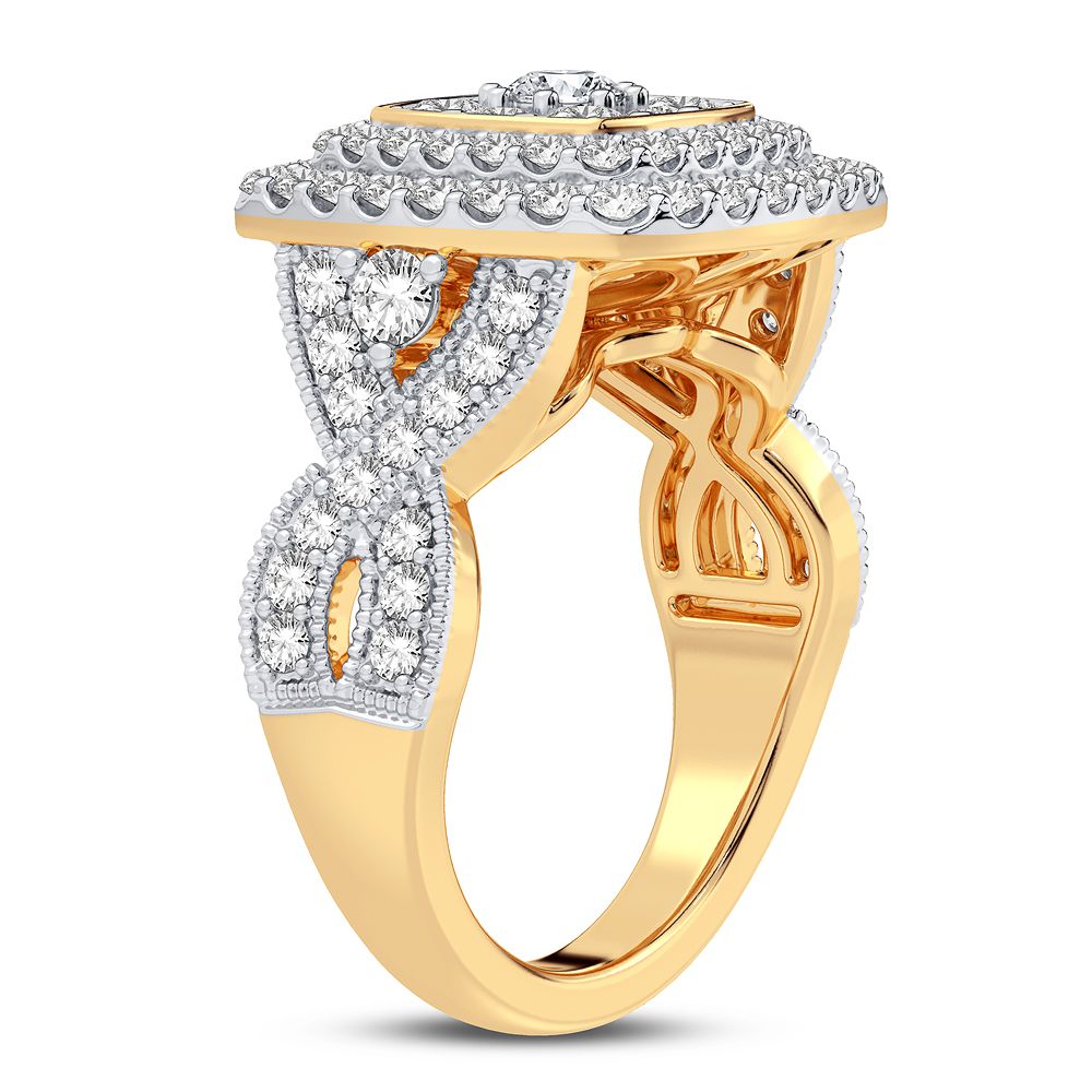 14K Yellow Gold Exquisite 1.50Ct Diamond Ring