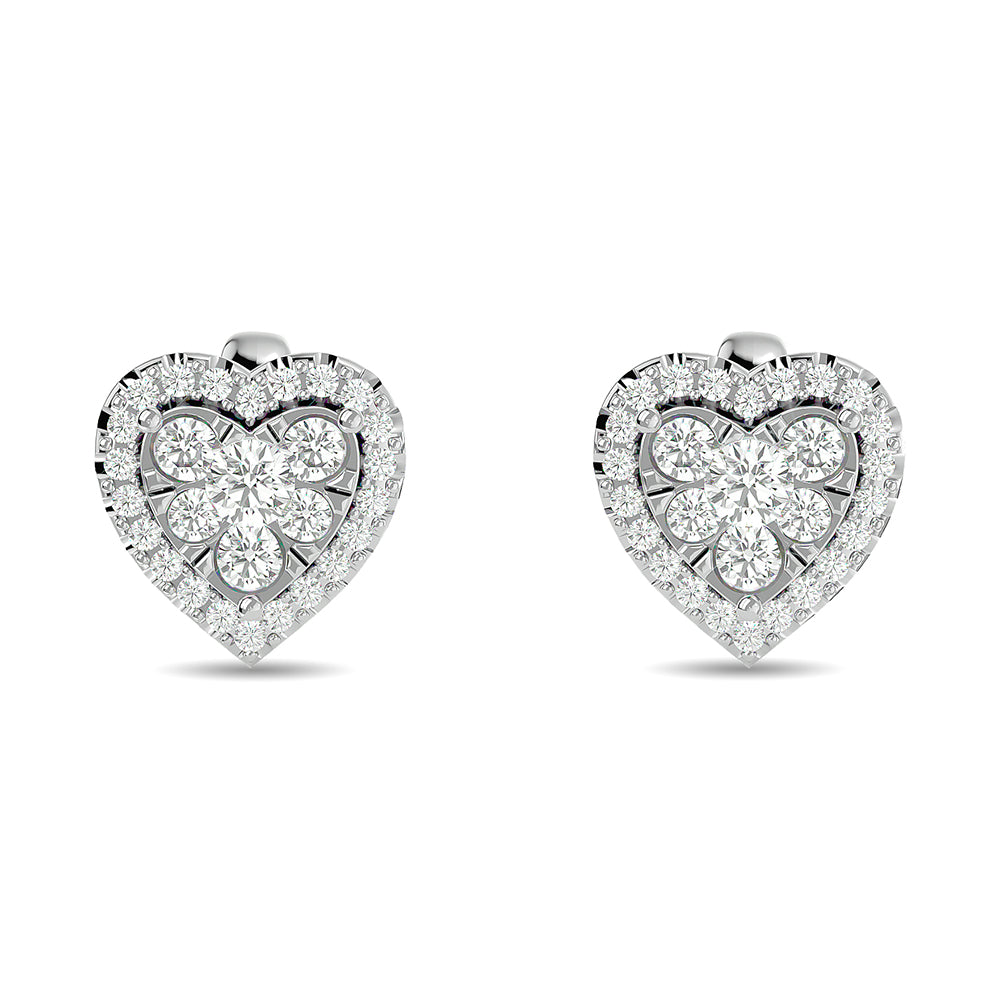 Diamond 1 ct tw Stud Earrings in 14K White Gold