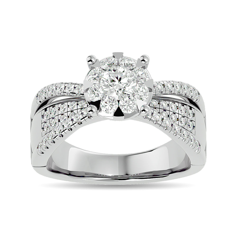 Diamond 1 Ct.Tw. Engagement Ring in 14K White Gold