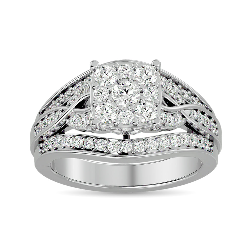 Diamond Engagement Ring 1 ct tw in 10K White Gold