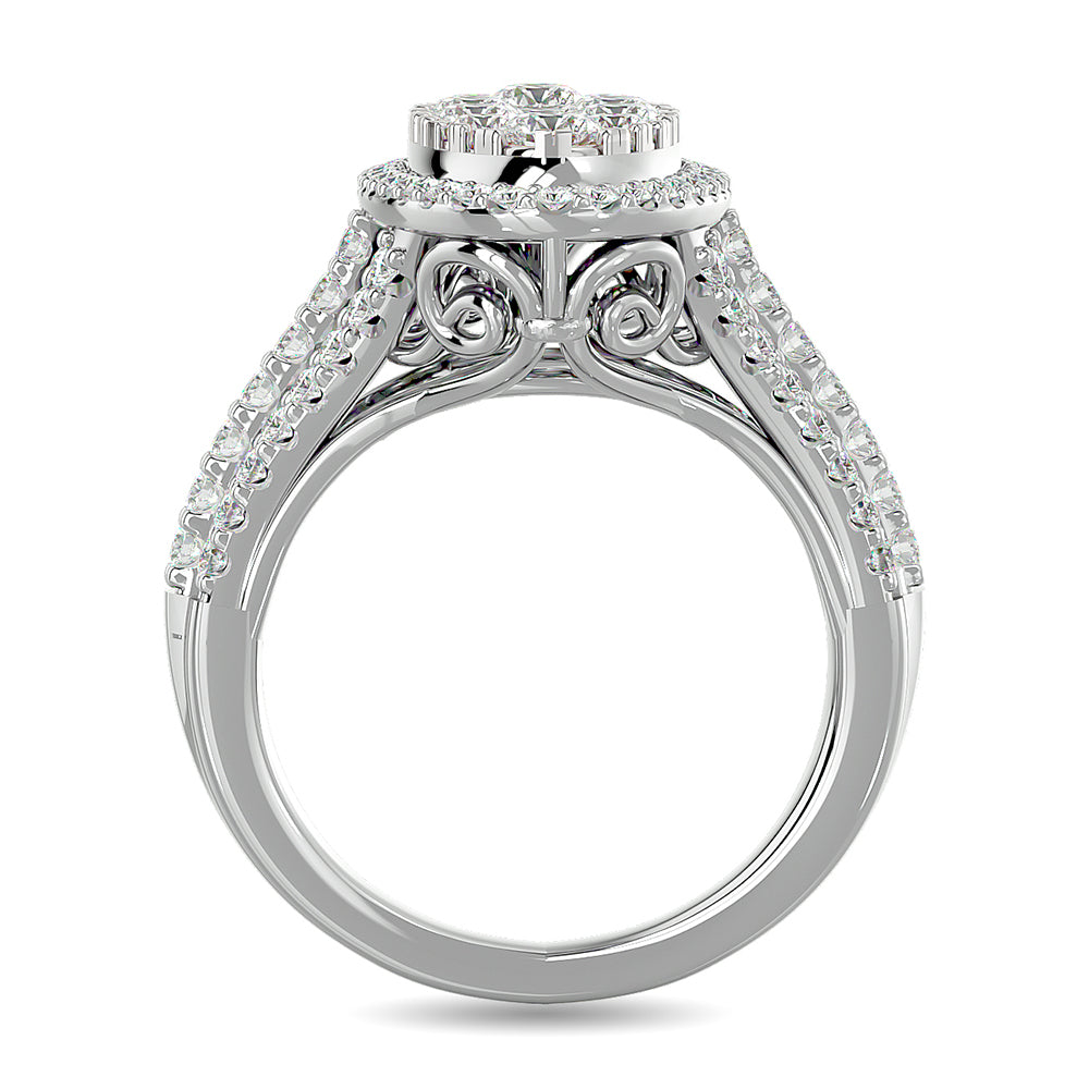 Diamond 2 ct tw Engagement Ring in 14K White Gold