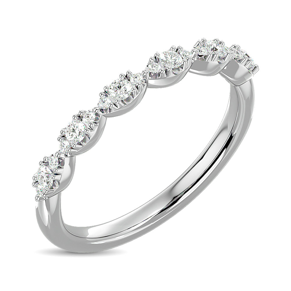 Diamond Wedding Band 1/5 ct tw in 14K White Gold