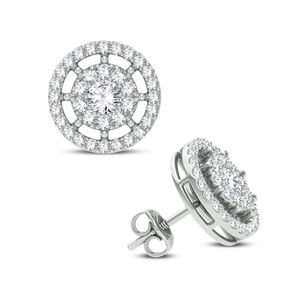 14K White Gold 1.50Ct Diamond Earring