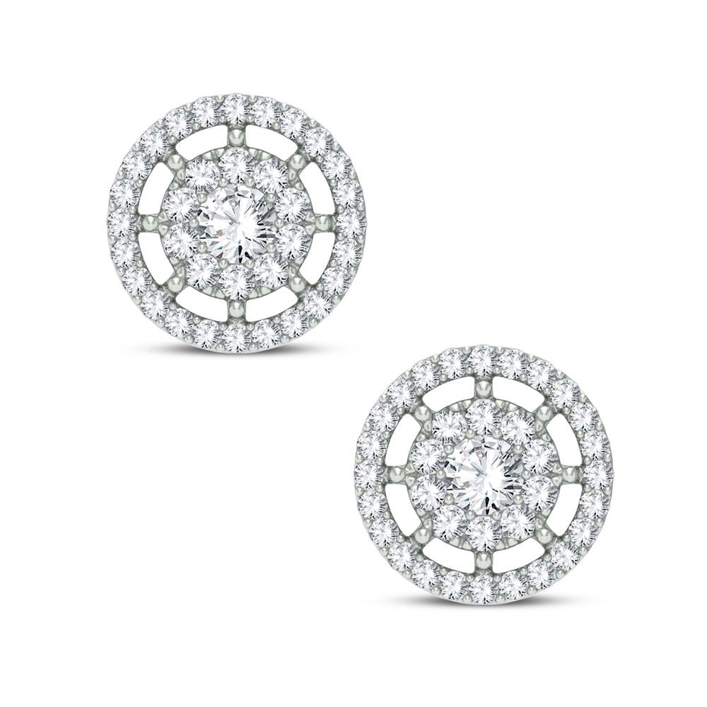 14K White Gold 1.50Ct Diamond Earring