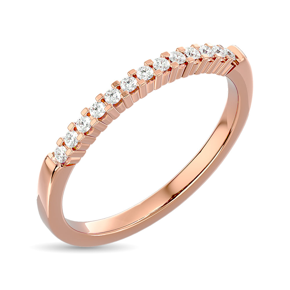 Diamond Wedding Band 1/6 ct tw in 10K Rose Gold