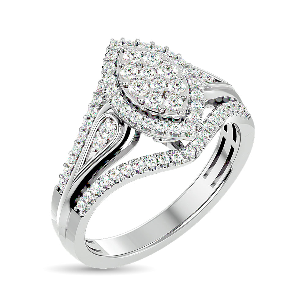 Diamond Engagement Ring 1/2 ct tw in 10K White Gold