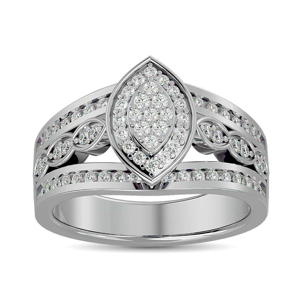 Diamond Engagement Ring 1/2 ct tw in 10K White Gold