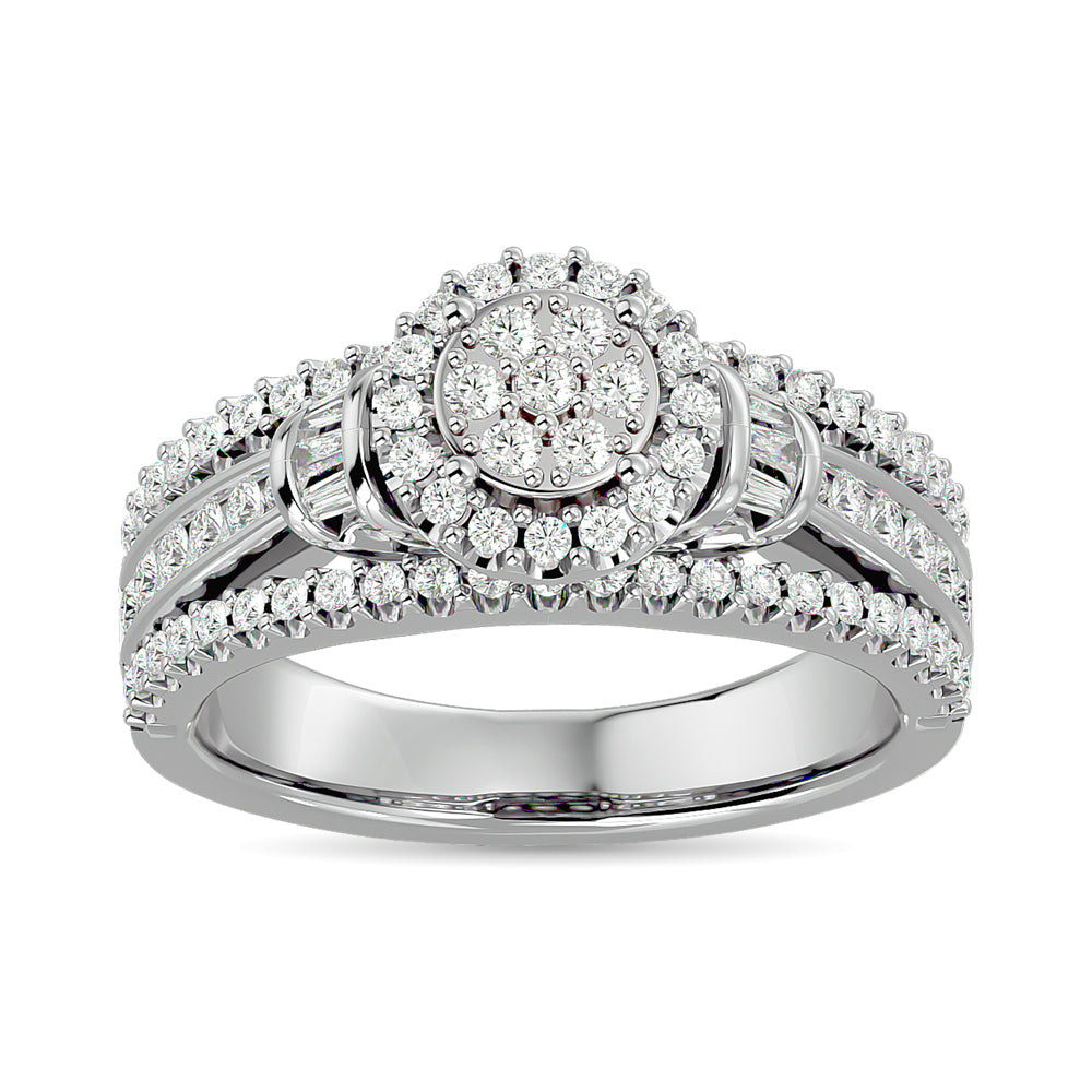 Diamond Engagement Ring 3/4 ct tw in 10K White Gold