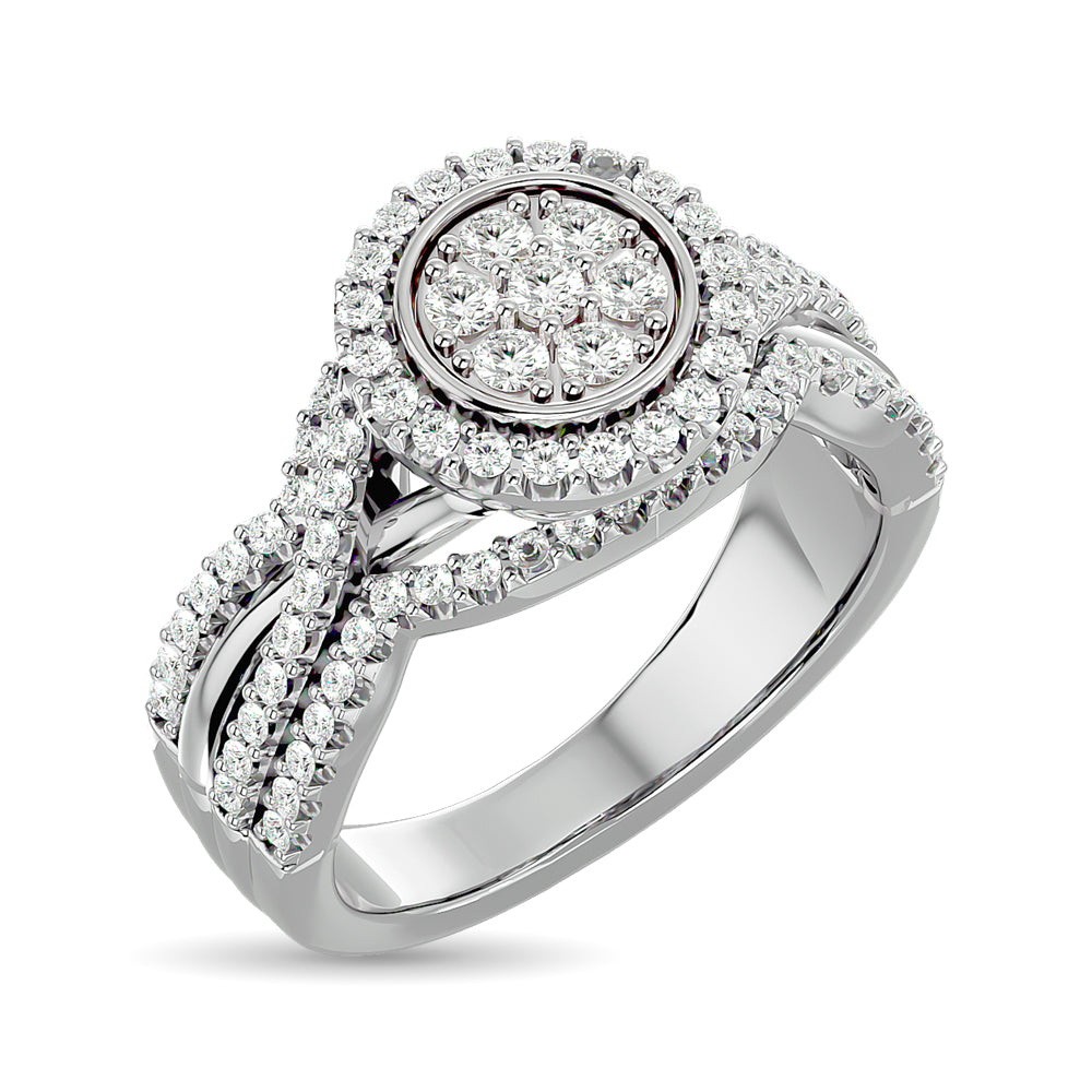 Diamond Engagement Ring 3/4 ct tw in 10K White Gold