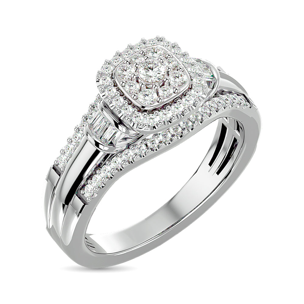 Diamond Engagement Ring 1/2 ct tw in 10K White Gold