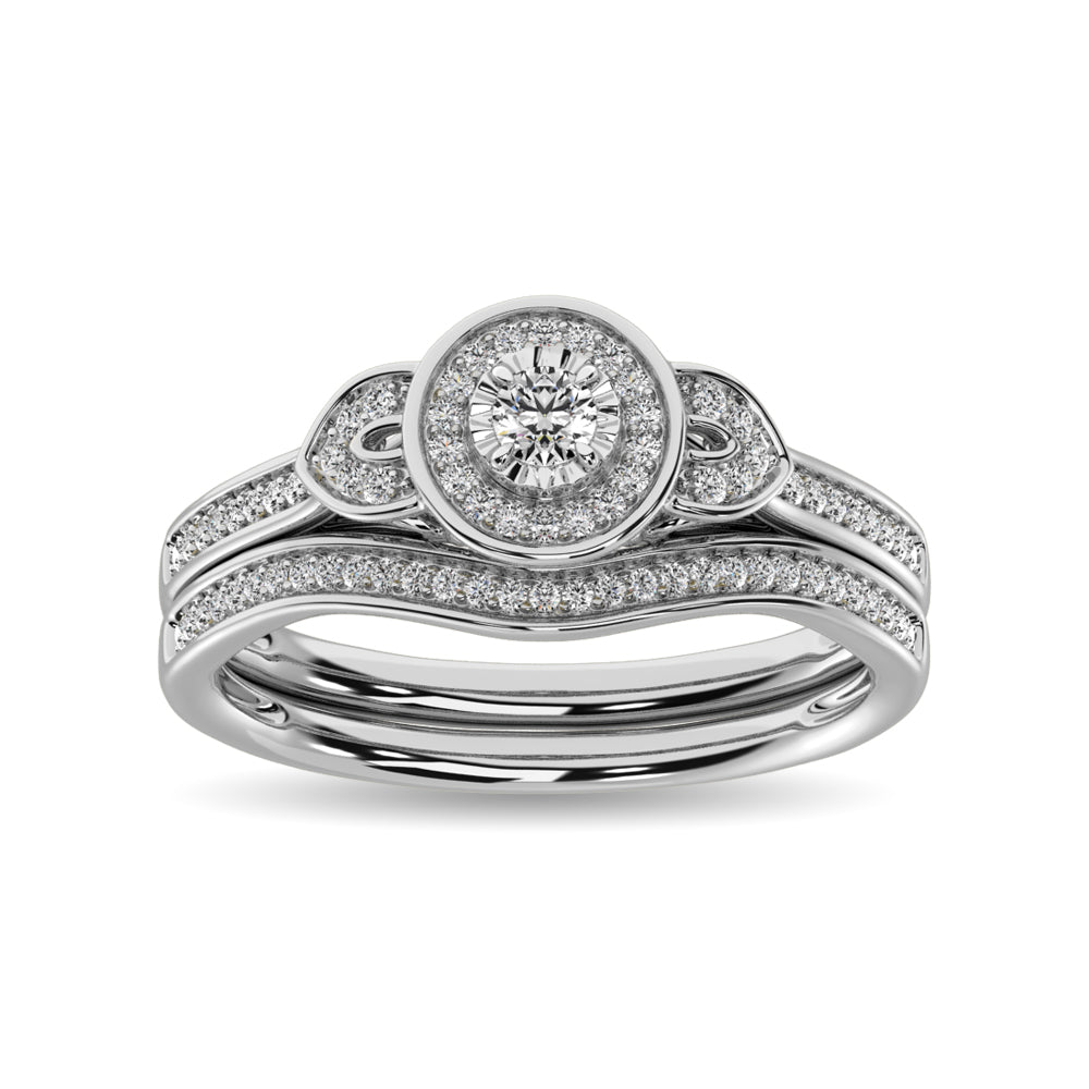 Diamond Bridal Ring 1/5 ct tw in Round-cut 10K White Gold