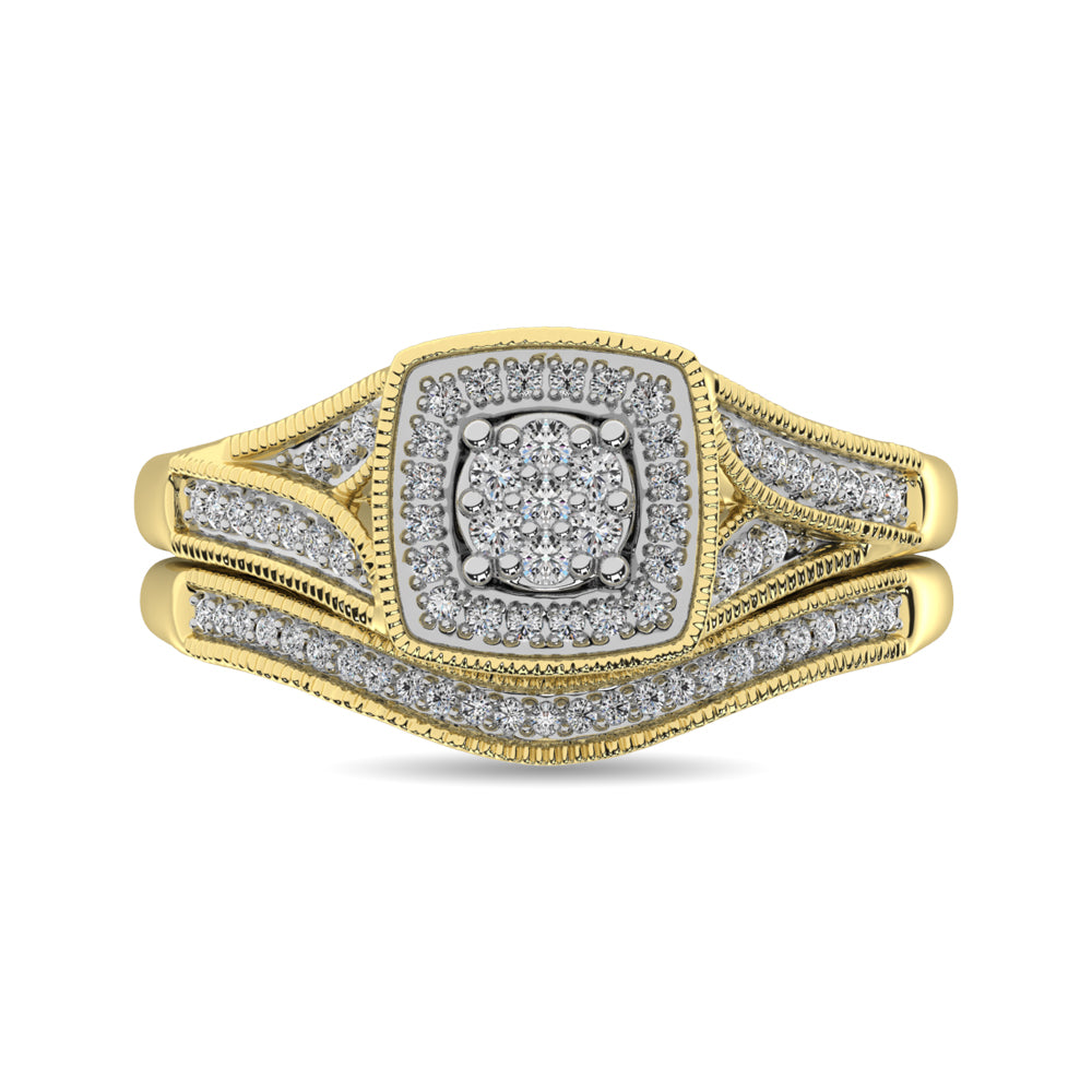 Diamond Bridal Ring 1/6 ct tw in Round-cut 10K in Yellow Gold