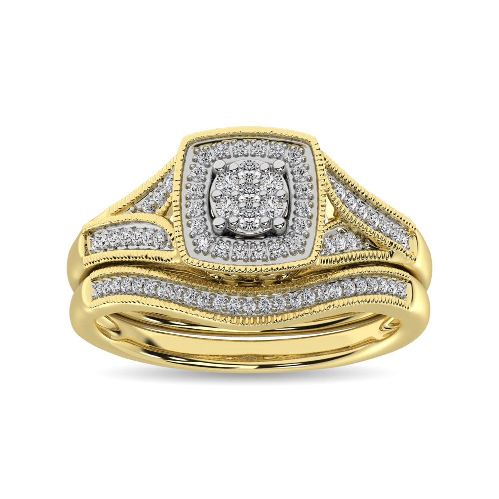 Diamond Bridal Ring 1/6 ct tw in Round-cut 10K in Yellow Gold