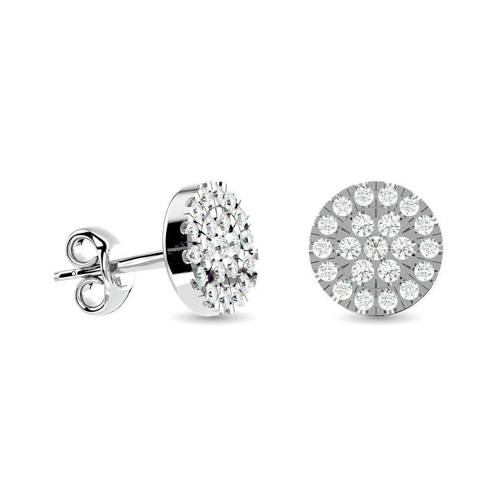 Diamond Stud earrings 1/3 ct tw in 10K White Gold