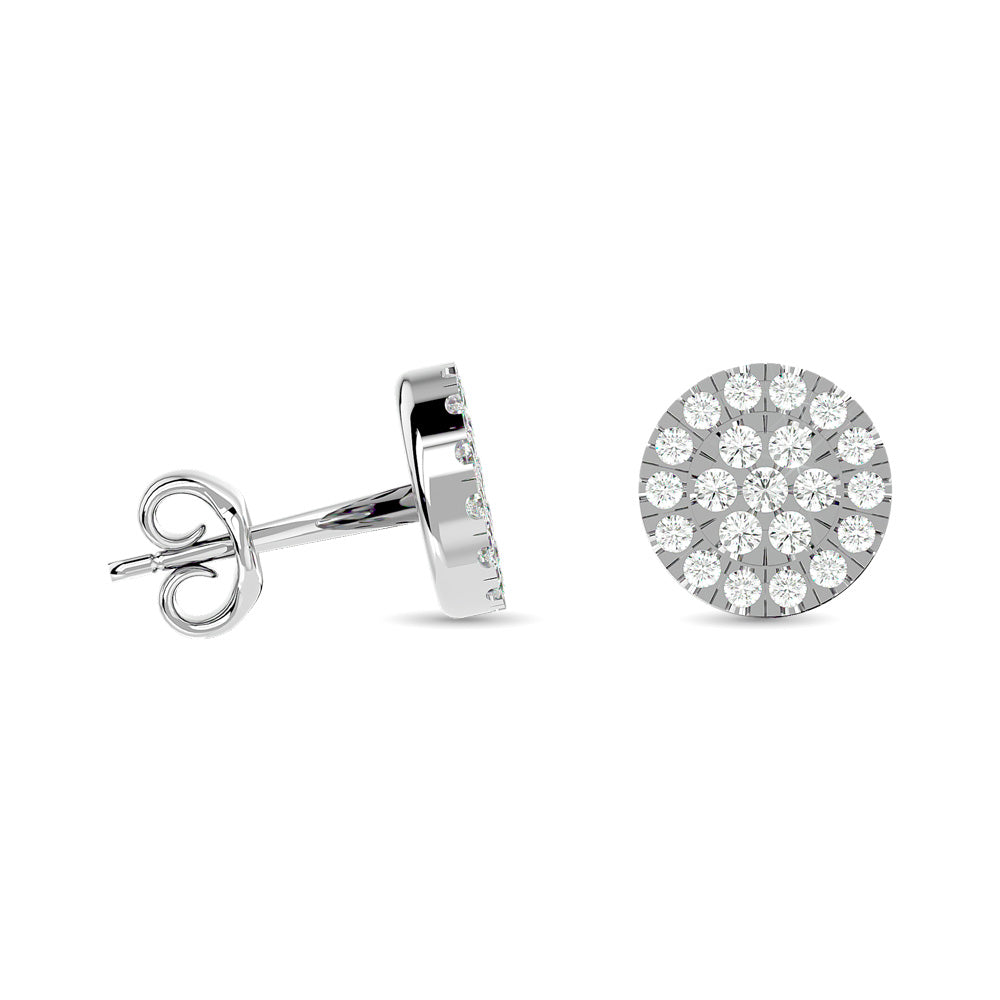 Diamond Stud earrings 1/3 ct tw in 10K White Gold