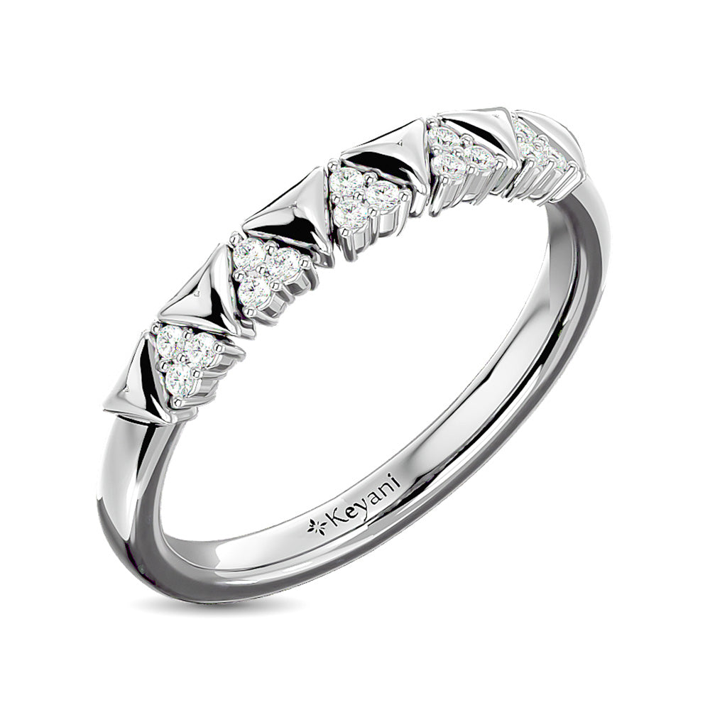 Diamond Stackable Band 1/10 ct tw in 10K White Gold