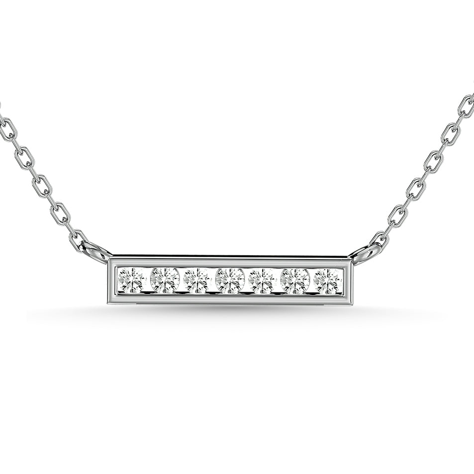 Diamond Round Cut  Fashion Necklace 1/4 ct tw in 10K White Gold