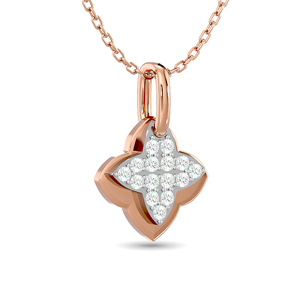 Diamond Fashion Pendant 1/10 ct tw in 10K Rose Gold