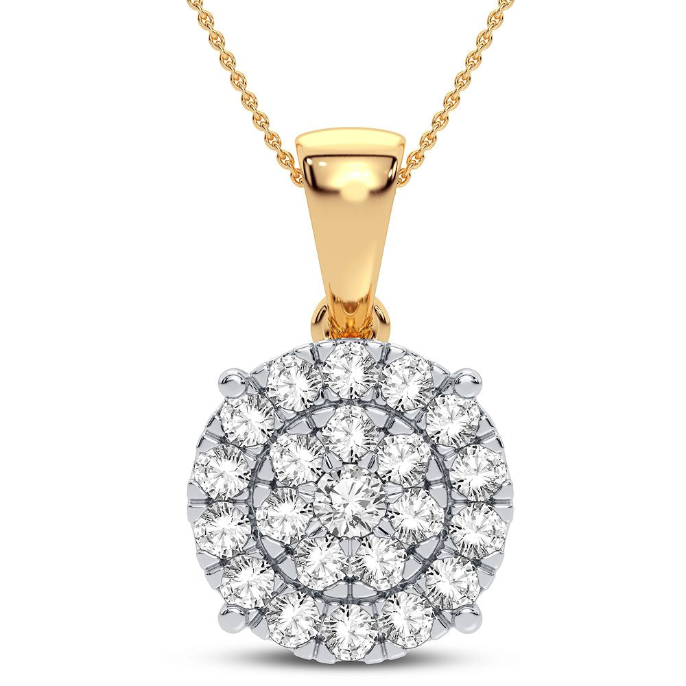 14K Yellow Gold Gorgeous 2.00Ct Diamond Pendant